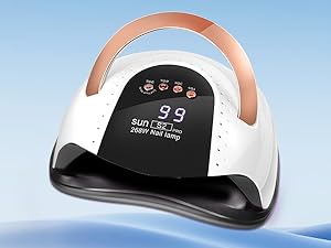 268W UV LED Nail Lamp for Gel Polish - 4 Timers UV Nail Lamp Professional Nail Light - 57Pcs Lamp Beads and Automatic Sensor - NailSupply.com