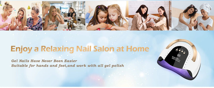268W UV LED Nail Lamp for Gel Polish - 4 Timers UV Nail Lamp Professional Nail Light - 57Pcs Lamp Beads and Automatic Sensor - NailSupply.com