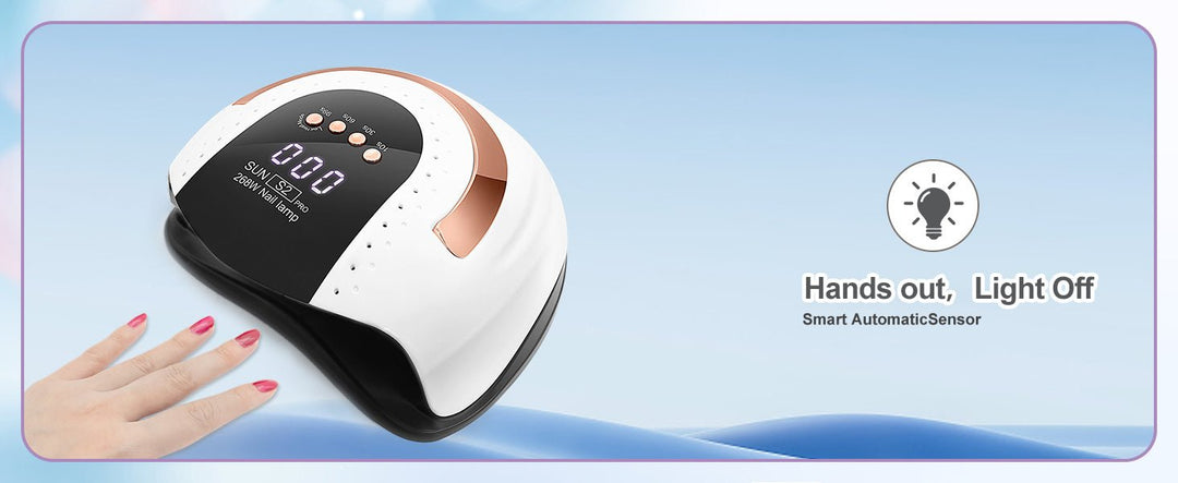 268W UV LED Nail Lamp for Gel Polish - 4 Timers UV Nail Lamp Professional Nail Light - 57Pcs Lamp Beads and Automatic Sensor - NailSupply.com