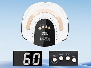 268W UV LED Nail Lamp for Gel Polish - 4 Timers UV Nail Lamp Professional Nail Light - 57Pcs Lamp Beads and Automatic Sensor - NailSupply.com