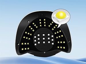 268W UV LED Nail Lamp for Gel Polish - 4 Timers UV Nail Lamp Professional Nail Light - 57Pcs Lamp Beads and Automatic Sensor - NailSupply.com