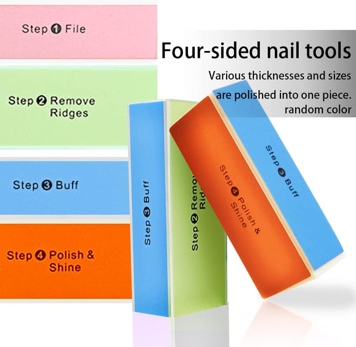4 Way Shiny Block - 4 Step Buffing Block Shine Nail Buffer - NailSupply.com