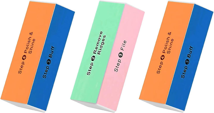 4 Way Shiny Block - 4 Step Buffing Block Shine Nail Buffer - NailSupply.com