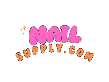 Logo for Nail Supply.com with pink and orange text on a white background