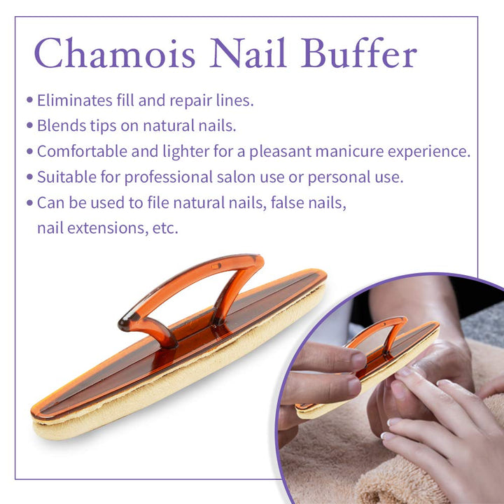 Chamois Buffer And Buffing Cream - 1.75 Oz. Set - NailSupply.com