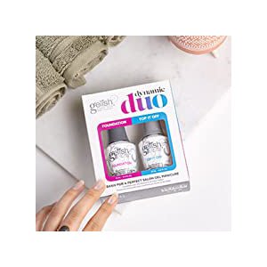 Gelish Dynamic Duo Kit Top and Base Coat For Gel Nails, Top Coat For Gel Nails, Base Coat For Gel Nails, 0.5 ounce - NailSupply.com