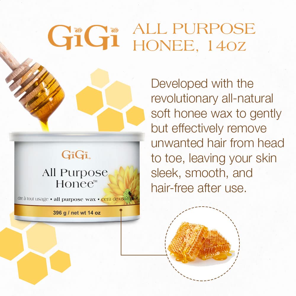 GiGi All Purpose Honee Hair Removal Soft Wax - All Skin and Hair Types - 14 oz - NailSupply.com