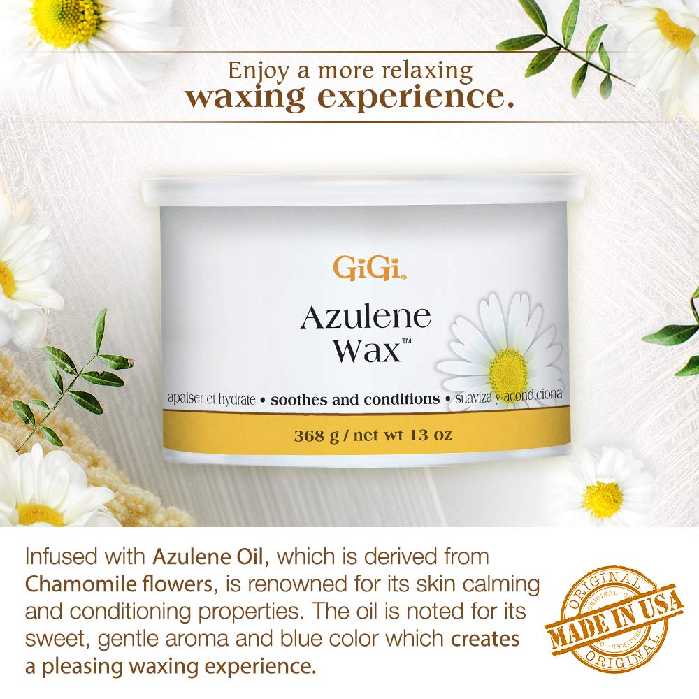 GiGi Azulene Hair Removal Wax - Whole Body Soft Wax - Soothes and Conditions - 14 oz - NailSupply.com