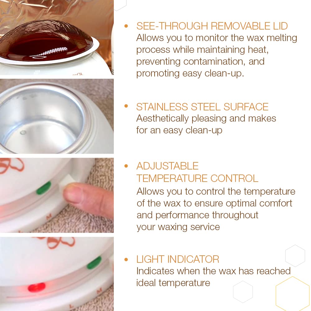 GiGi Multi - Purpose Hair Removal Wax Warmer with Adjustable Temperature Control - 14 oz. - NailSupply.com