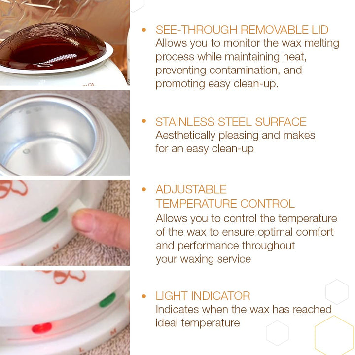 GiGi Multi - Purpose Hair Removal Wax Warmer with Adjustable Temperature Control - 14 oz. - NailSupply.com
