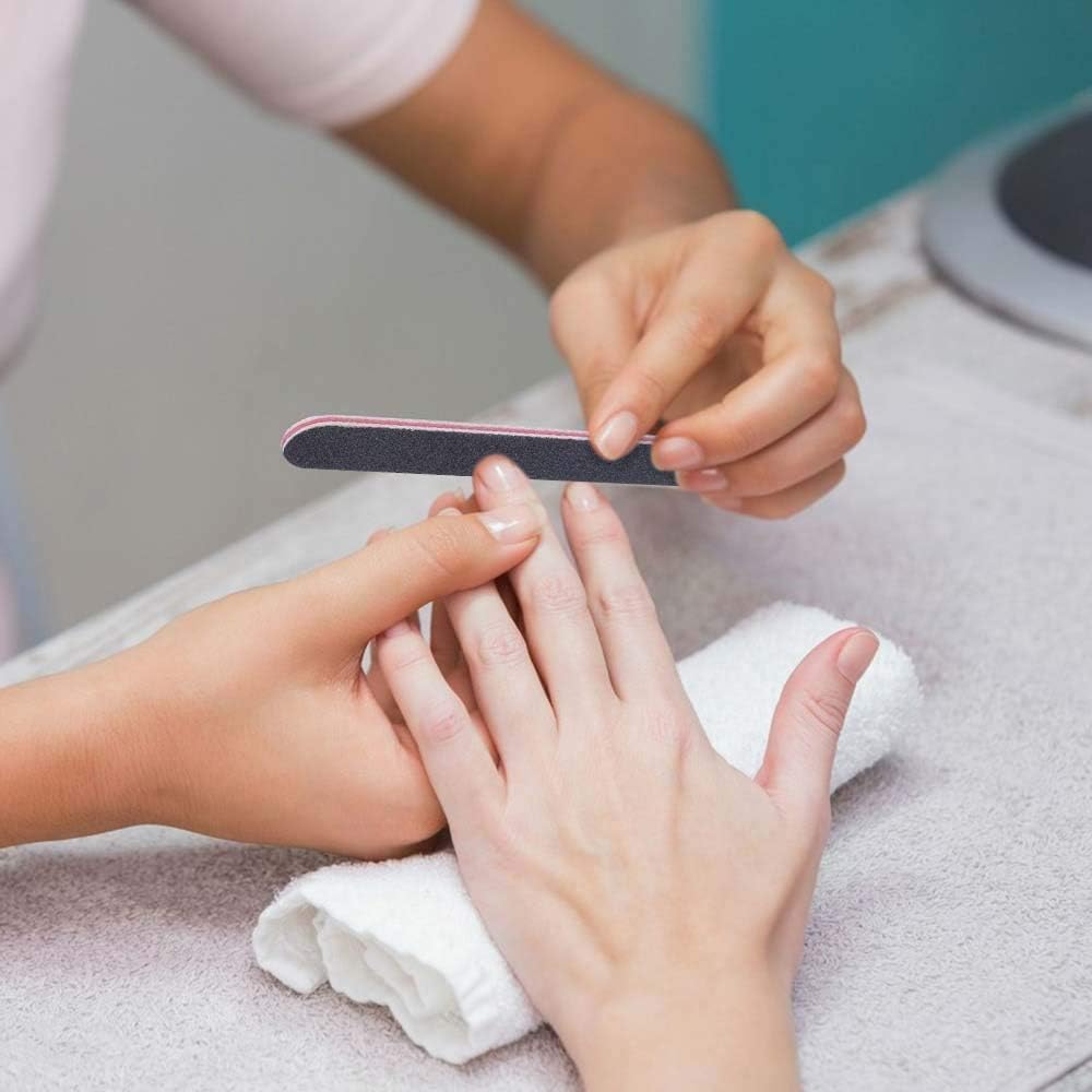 Nail File 100/180 Grit Emery Board Filer for Acrylic and Natural Fingernail - 57 Pack - NailSupply.com