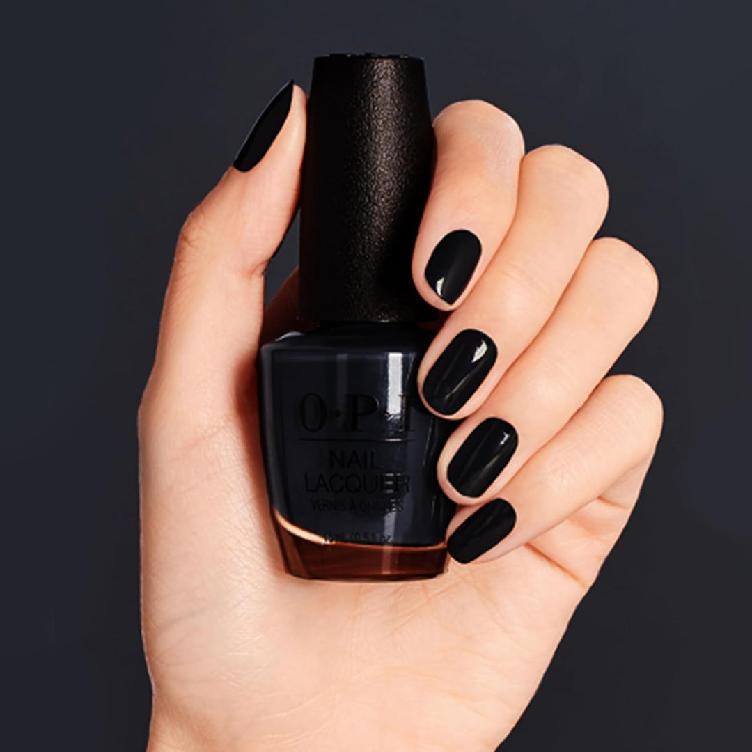 OPI Nail Lacquer, Black Onyx, Black Nail Polish, 0.5 fl oz - NailSupply.com