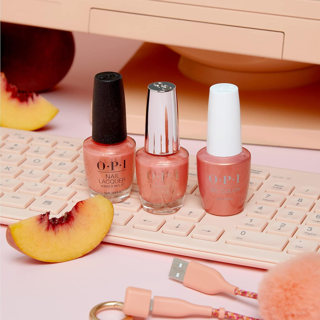 OPI Nail Lacquer, Data Peach, Pink Nail Polish, me myself Spring ‘23 Collection, 0.5 fl oz. - NailSupply.com